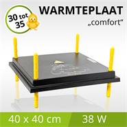 Verwarmingsplaat "COMFORT" warmteplaat voor kuikens 40x40cm / 38W