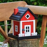 Voederhuisje Skagen Rood, exclusief hangend Deens traditioneel model