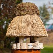VOSS.garden vogelvoederhuis "Amrum" voederhuisje met rietendak voor vogels doorsnede 50 cm