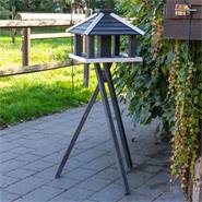 VOSS.garden "Jork" - massief vogelvoederhuis met voedersilo, incl. standaard