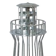 Vuurtoren, lichttoren, tuindecoratie, tuinfakkel, tuinverlichting 100cm hoogte verzinkt design