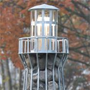 Vuurtoren, lichttoren, tuindecoratie, tuinfakkel, tuinverlichting 180cm hoogte verzinkt design