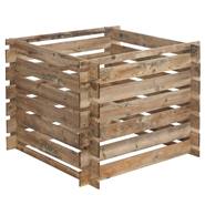 Compostbak Mezzito 480 liter, 100 x 100 x 72cm, geïmpregneerde grenen houten composter
