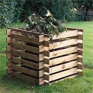 Compostbak Mezzito 480 liter, 100 x 100 x 72cm, geïmpregneerde grenen houten composter
