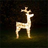 VOSS.garden LED-rendier, kerstfiguur 98 cm, outdoor kerstverlichting