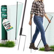 VOSS.farming klassieke omheining met deur, 90cm hoog, groen, 2 bovenkanten; ideaal als omheining voor honden en kippen.
