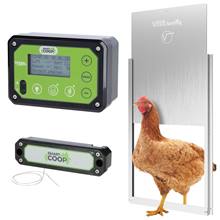 SET SmartCoop besturing + trekkoord + kippenluik 300 x 400mm - voor automatisch kippenluik