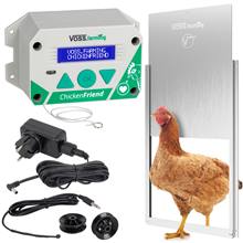 SET: VOSS.farming "ChickenFriend" - premium model, automatisch kippenluik 300 x 400 mm