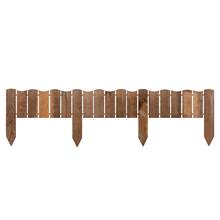 Borderrand hout 110 x 15cm, bruine rolborder, afbakening voor tuinen, moestuinen of paden