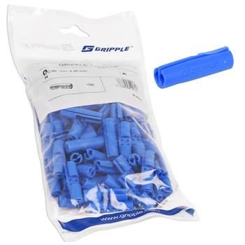 100x Gripple draadbeschermer "Twister Blue", veiligheidshuls voor draadeindes, Ø 2,00-3,25mm