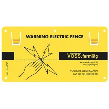 VOSS.farming waarschuwingsbordje met ophang clips