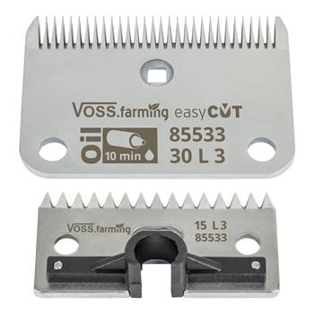 VOSS.farming "easyCUT" set scheermessen voor paardenscheermachine (30/15 tanden), 3mm scheerhoogte
