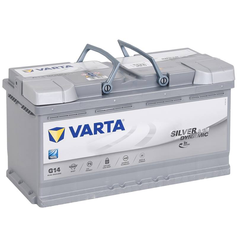 Hallo Supermarkt Terug, terug, terug deel Varta Sylver Dynamic AGM accu 12 volt, 95 Ah (c100), gevuld en geladen