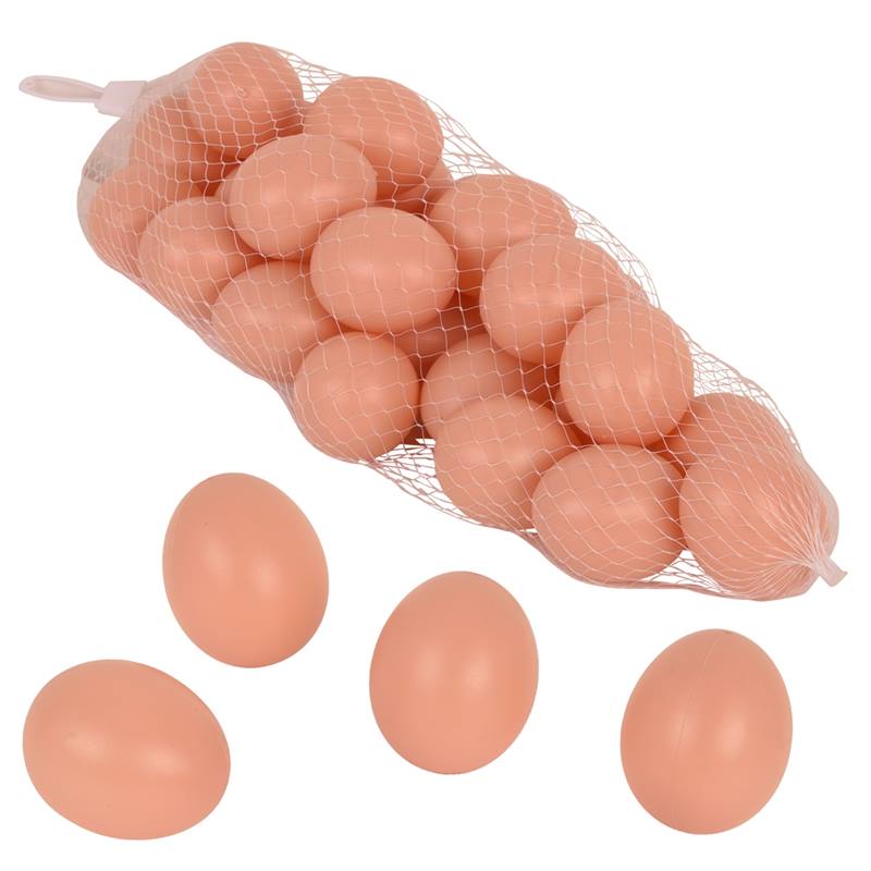 Downtown Makkelijk te begrijpen overspringen 25x OLBA Plastic eieren voor leghennen, 48mm, bruin