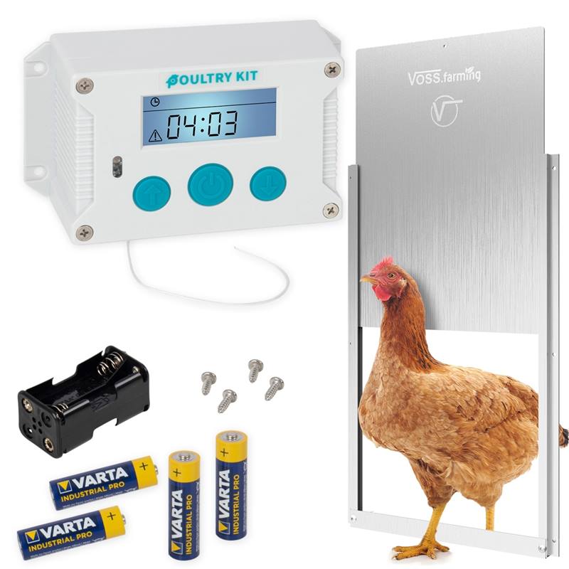 SET: VOSS.farming Poultry - automatisch kippenluik, 300 x