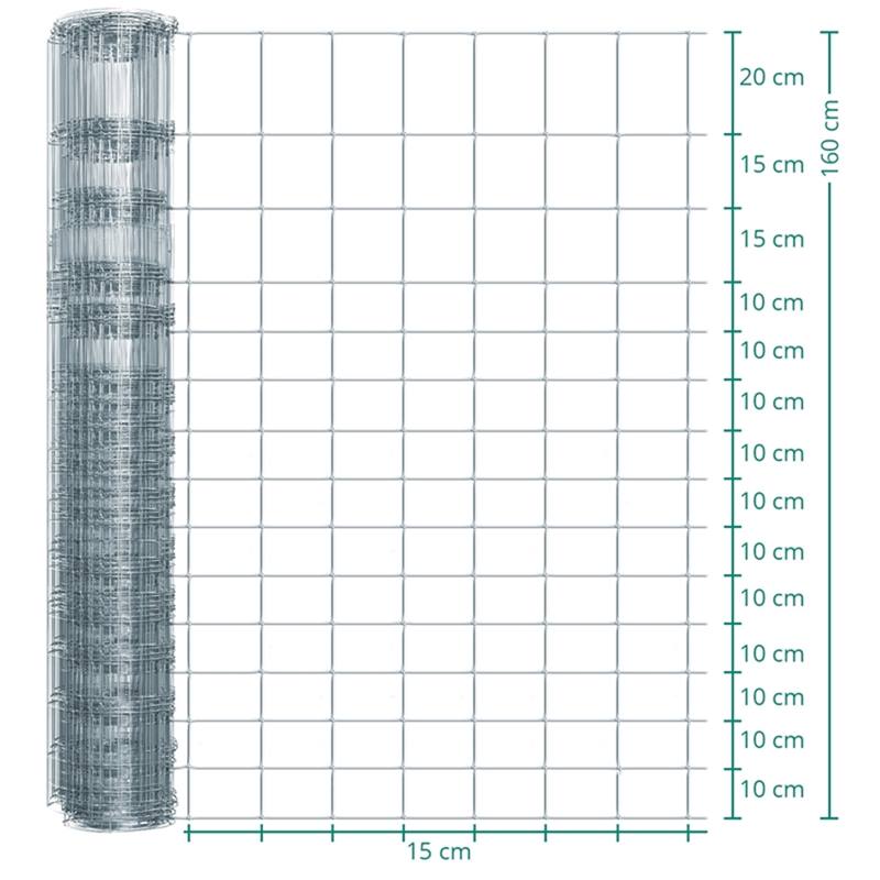 50 meter Premium wildgaas complete set 160/15/15+ Z-profielpalen + klemmen + kappen + paalhouders
